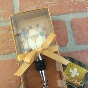 Annie Modica Wine Stopper NEW in BOX Housewarming Gift Decoupage MARTINi Image